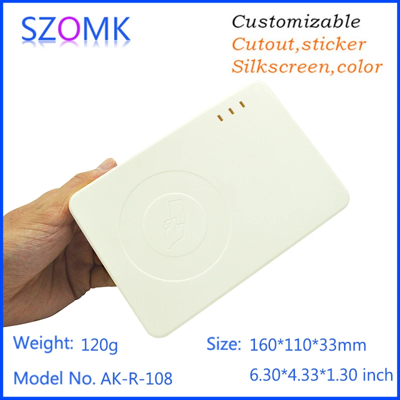 4Pcs 60*110*33mm szomk white plastic enclosure for electronics plastic case RFID access enclosure for pcb junction box