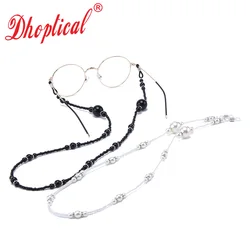 Colorful Sunglasses Cord ,eyeglasses Chain Black and white Bead chain B023