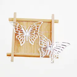 Retail 20Pcs Silver Plated Butterfly Filigree Wraps Connectors Metal Crafts Gift Decoration DIY 45x61mm F1631