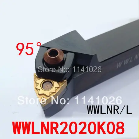 WWLNR2020K08 20*20*125mm CNC Turning Tool, Metal Lathe Cutting Tools,Lathe Machine Tools, External Turning Tool W-Type WWLNR /L