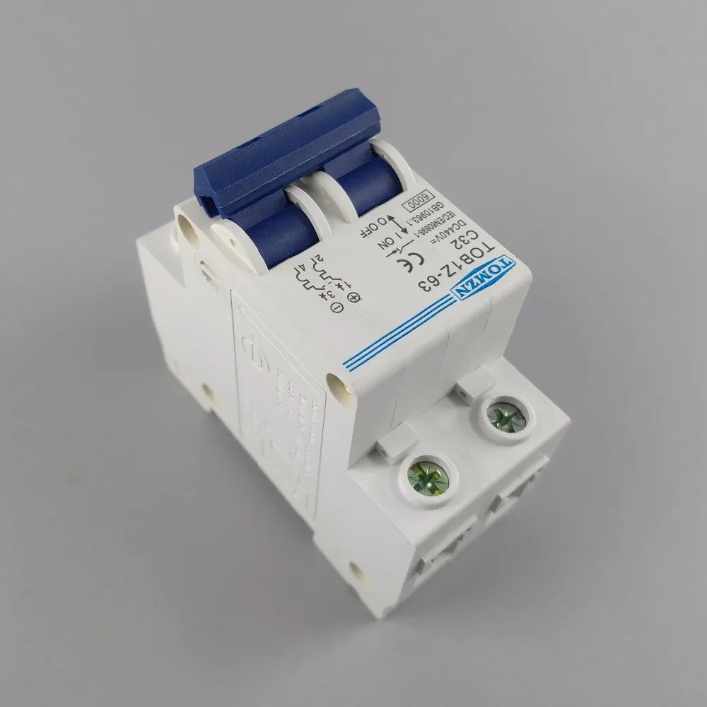2P 32A DC 440V Circuit breaker MCB C curva