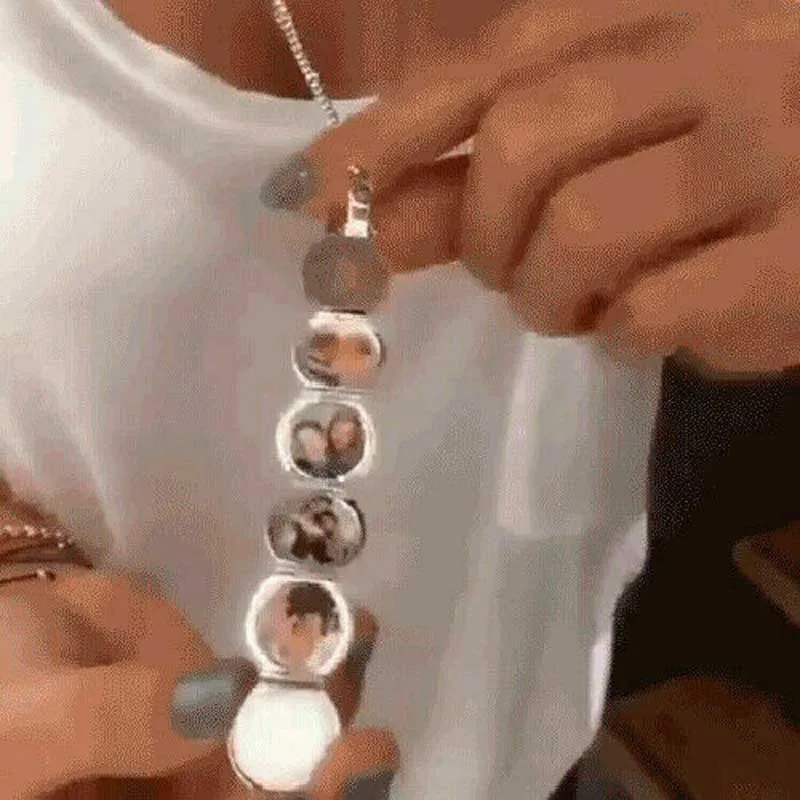 New Magic Photo Pendant Memory Floating Expanding Photo Locket Necklace Plated Angel Wings Flash Box Fashion Album Box Necklaces