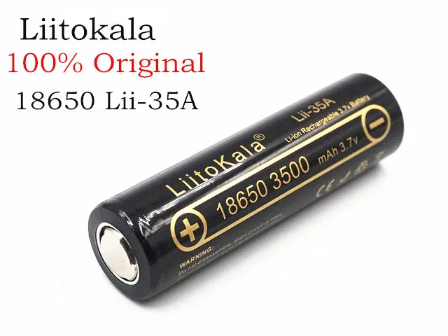 2PCS 100% Original LiitoKala Lii-35A 3.7V 3500mAh 10A Discharging Rechargeable Batteries 18650 Battery/UAV