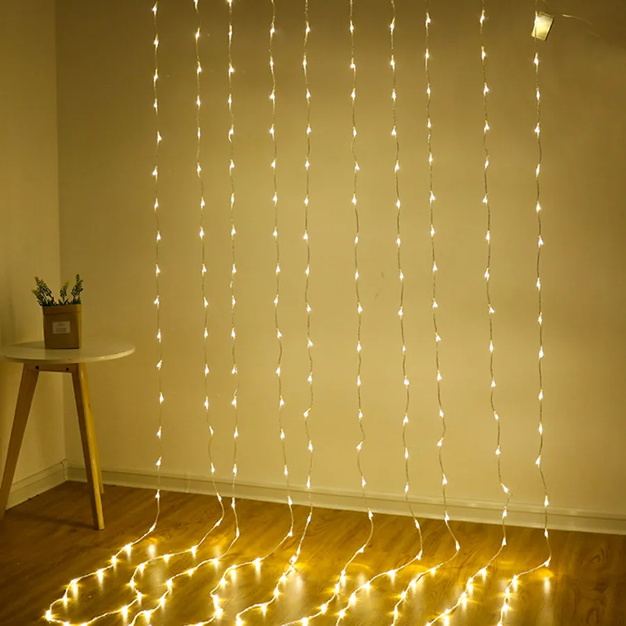6*3M 3*6M LED Waterfall String Light Outdoor Curtain Icicle Light Meteor Shower Rain Light Christmas Wedding Garland Light
