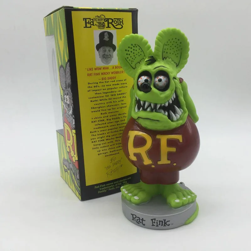 Alta qualità PUNK RF Rat Fink Action Figure Doll 19cm terror cartoon Halloween portachiavi d12