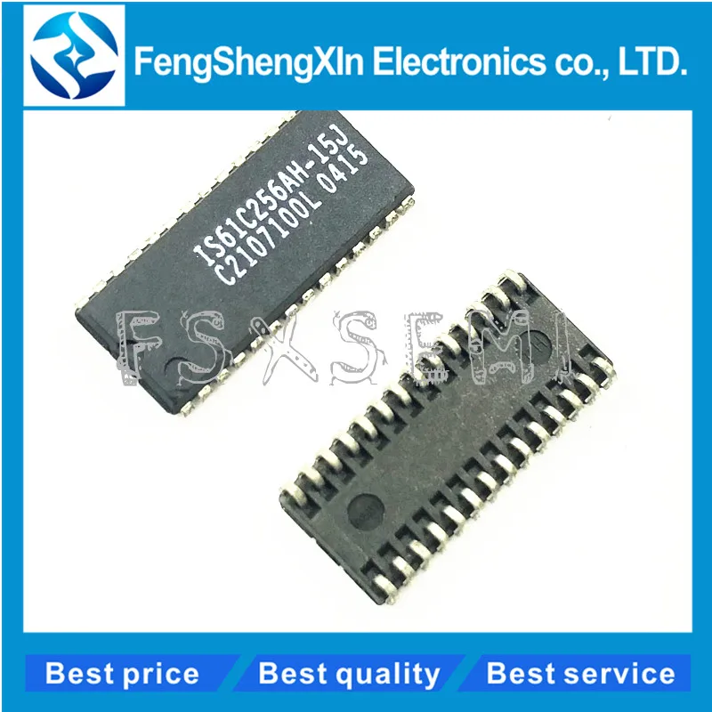 10pcs/lot  IS61C256AH-15J SOJ-28 HIGH-SPEED CMOS STATIC RAM