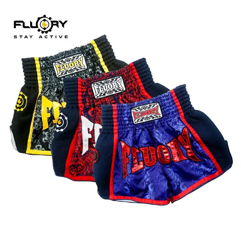 2019 stampa flower muay thai kids shorts retro mma shorts kick boxing pants for children (ragazzi e ragazze) e youth