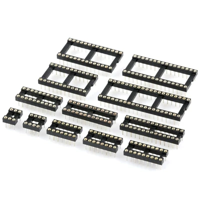 10PCS Round Hole IC socket Connector DIP 6 8 14 16 18 20 24 28 40 pin Sockets DIP6 DIP8 DIP14 DIP16 DIP18 DIP20 DIP28 DIP40 pins