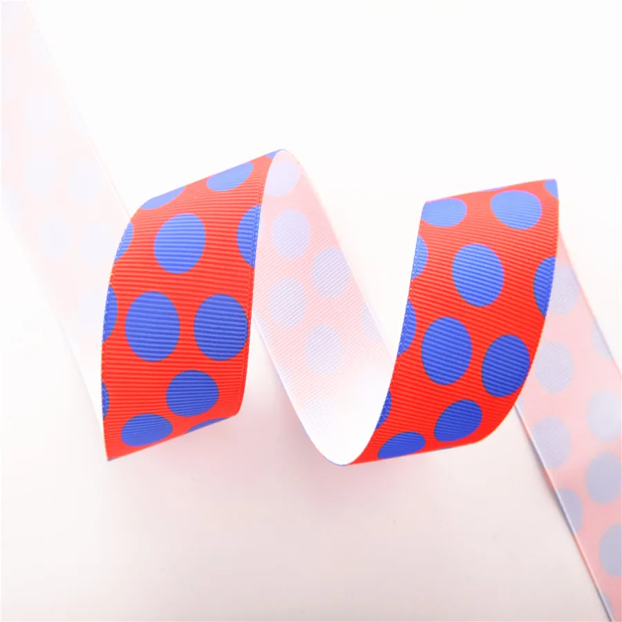 1,5" 38 mm 10 Yards Grossegrainbänder mit Polka-Dot-Muster, DIY-Material für handgemachte Haarschleifen, MD19012601 – Detail 3