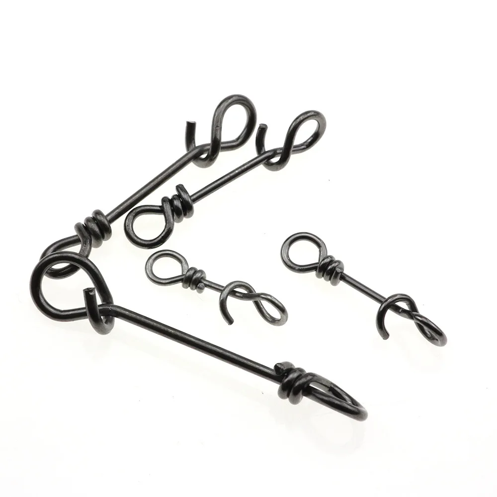 20Pcs/lot Stainless steel Fishing Fastach Clips Fishing Swivels Snaps Swivel Rolling Snap Quick Connection Accessory