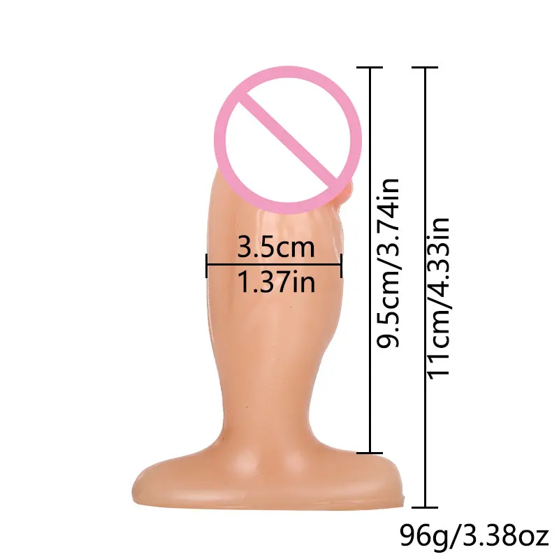 DopaMonkey Small Dildo Butt Plug Female Masturbation Suction Cup Anal Plug Strong Suction Cup Jelly Suction Cup Female Penis