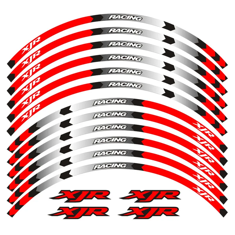 7 styles Motorcycle Rim stripes Decals 17inch Wheel Sticker Reflective Tape For Yamaha XJR 400 1200 1300
