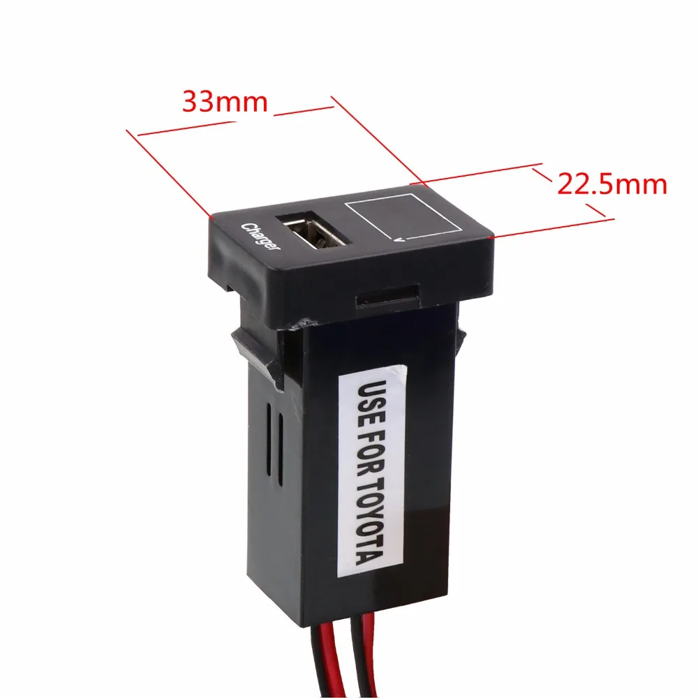 Car Voltmeter, USB Charge Port (5V 2.1A), Battery Monitor for TOYOTA, Camry, Corolla, Yaris, RAV4, Reiz, Cruise