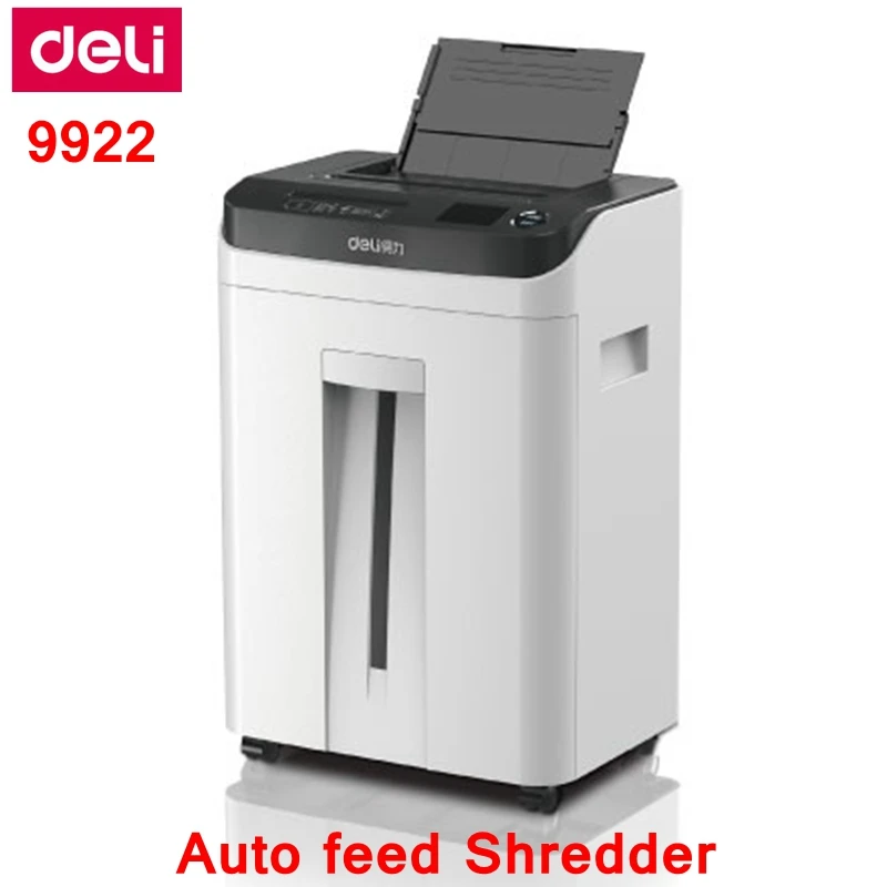 2017 New type Deli 9922 Auto feed Electric shredder 25L volume 220-230VAC/50Hz 180W auto continuous shredding 80 pieces 2x12mm