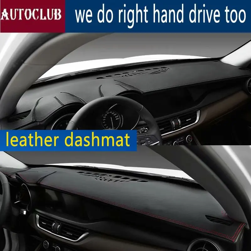 

For Alfa Romeo Stelvio 949 SUV 2017 - 2025 2023 Leather Dashmat Car Styling Covers Dash Mat Dashboard Cover Carpet Accessories
