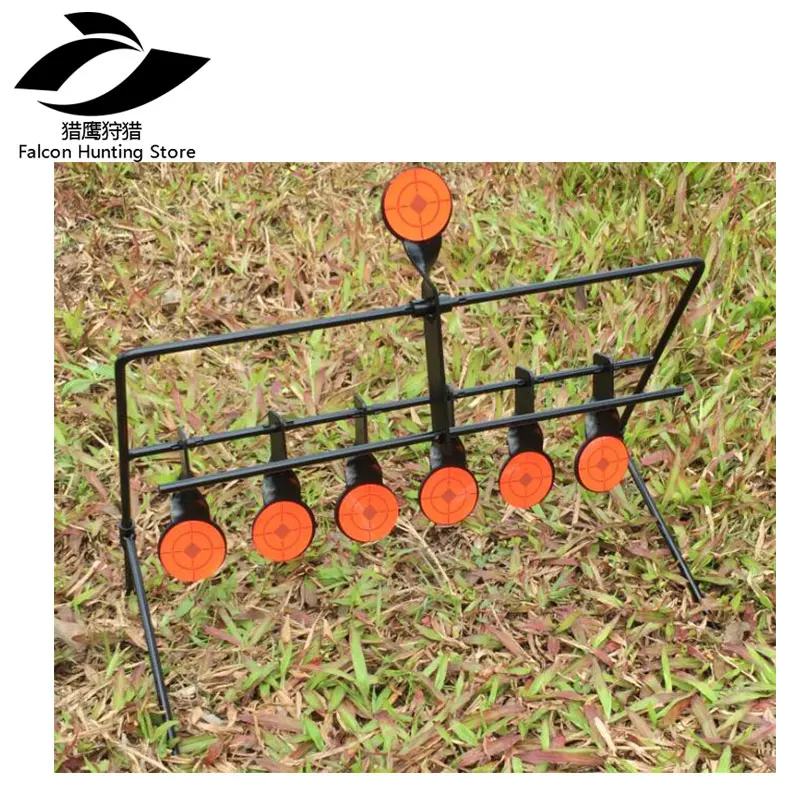 2.5mm Tactical Skill Target for Airgun, Outdoor and Indoor, 7-Plate Reset, Airsoft Paintball, Archery Shooting, Improve Hunting