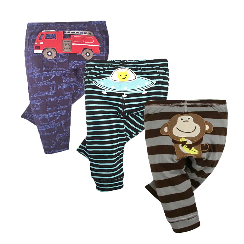 3PCS/LOT 2023 New Fashion Baby Pants 100% Cotton Spring Autumn Newborn Baby Leggings Infant Baby Boy Girl Clothing 6-24 Month