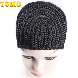 Super Elastic Cornrow Cap For Weave Crochet Wig Caps For Making Wigs Small Crochet Weaving Braid Cap Wig Net Black Color 1PC