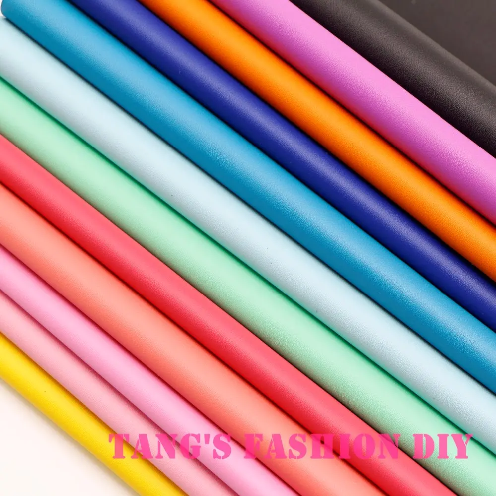12pcs--20X22CM DIY Hair Bow Material Thin Matte PU Synthetic Faux Leather