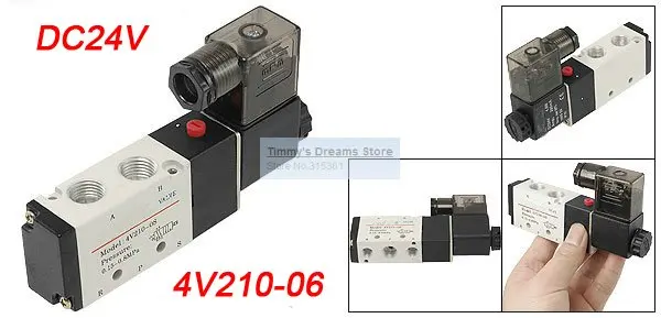 

Free Shipping 5 way 4V210-06 Inner Guide Pneumatic Solenoid Valves 1/8'' DC24V (factory)