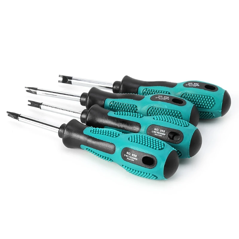 4 Pcs Screwdriver Set Screwdriver Bits U Fork Type Magnetic Slotted Screw Driver CR-V Multi Function Hand Tool Set