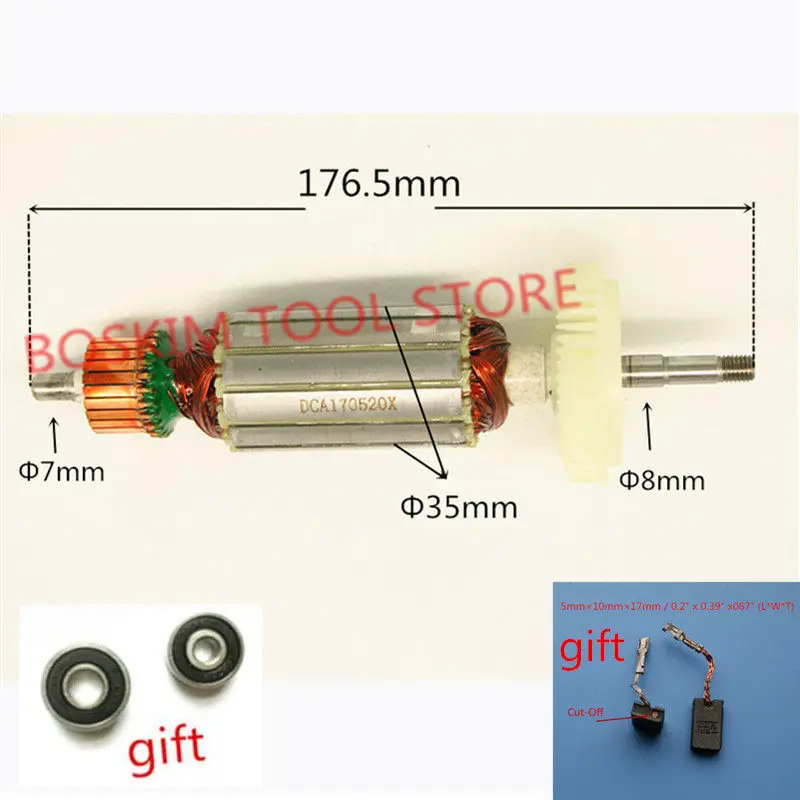 AC220-240V Armature Rotor Replacement for BOSCH GWS14-125CIT GWS14-125INOX GRB14-CE GWS14-CE GWS14-150CI GWS14-125CIT GWS14-150C