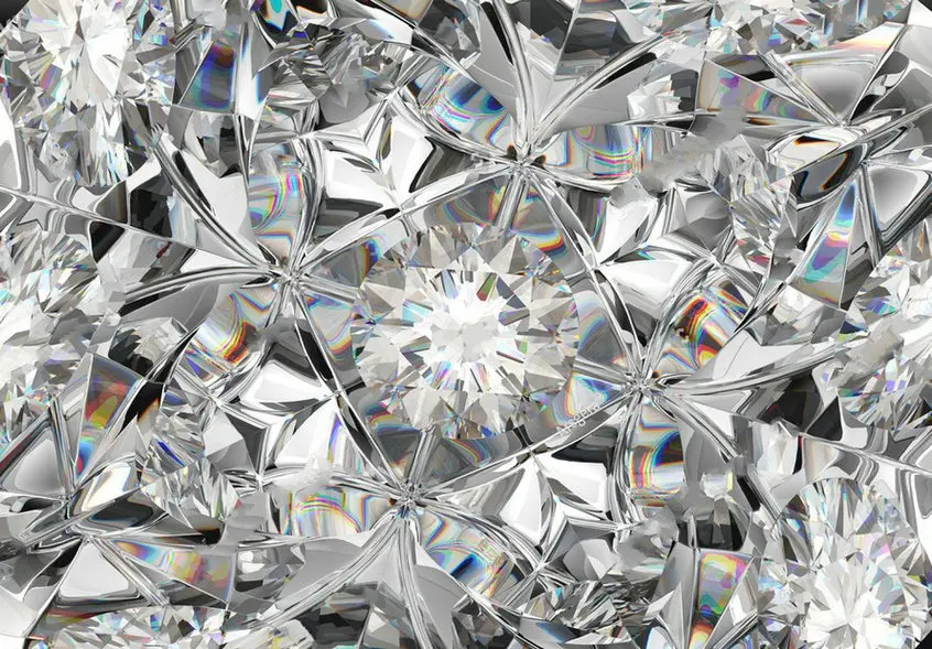 Diamond Kaleidoscope Effect prism backdrops  High quality Computer print wall backgrounds