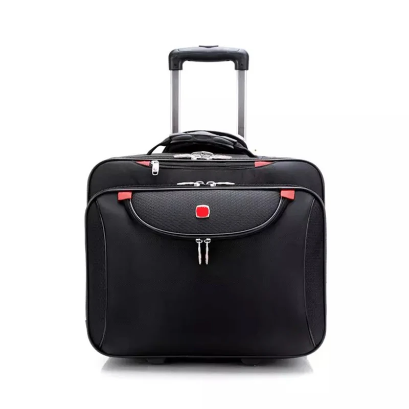 Famous brand Multifunction Men Business Rolling Luggage 18 Inch Carry On Computer Trolley Travel Bag Women Fashion Suitcase