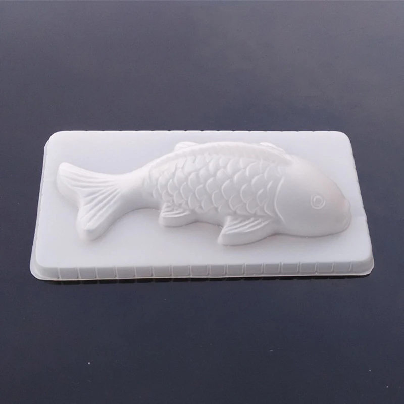 Vacclo DIY 3D Fish Carp Mold Plastic Jelly Handmade Sugar Craft Mold Rice Cake Pudding Chocolate Baking Pastoral Accessories