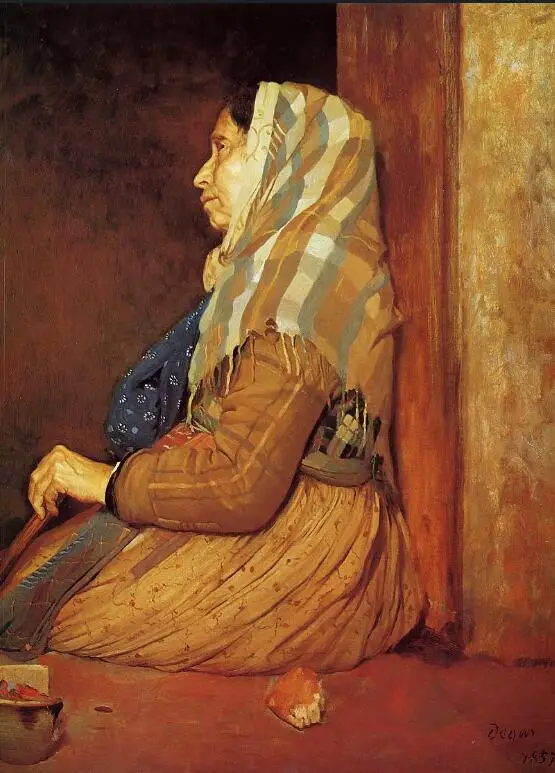 

High quality Oil painting Canvas Reproductions A Roman Beggar Woman (1857) By Edgar Degas hand painted