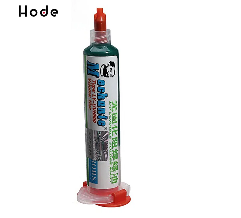 Green Welding UV Glue Curable Solder Mask 10CC For PCB BGA Circuit Board Protect Soldering Paste Flux Cream Welding Fluxes Oil