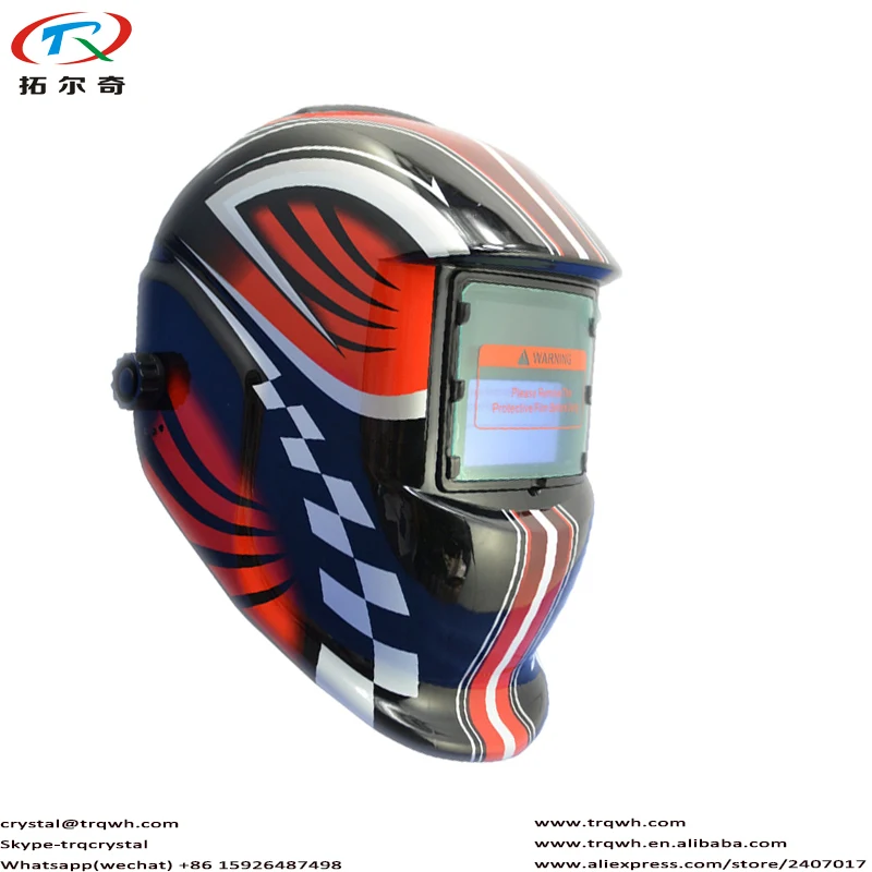 Bateria de lítio e solar engery capacete de soldagem escurecimento automático de baixa potência aviso auto-verificação função TRQ-HD02-2233FF 2 pces