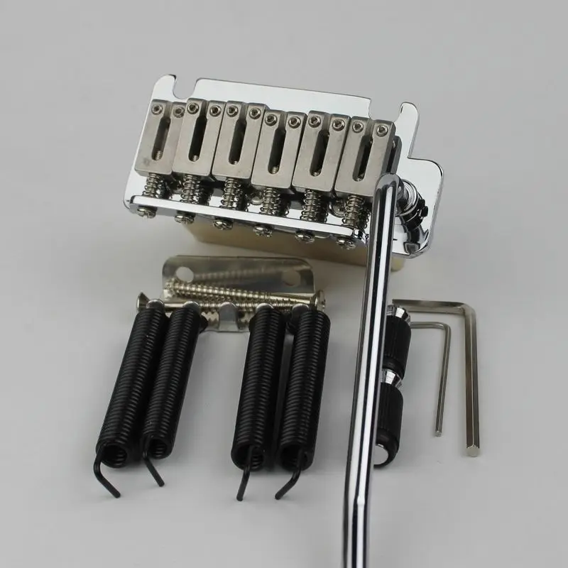 

Electric guitar tremolo bridge Tremolo System Stainless Steel Saddles & Brass base & spring BS184 Chrome