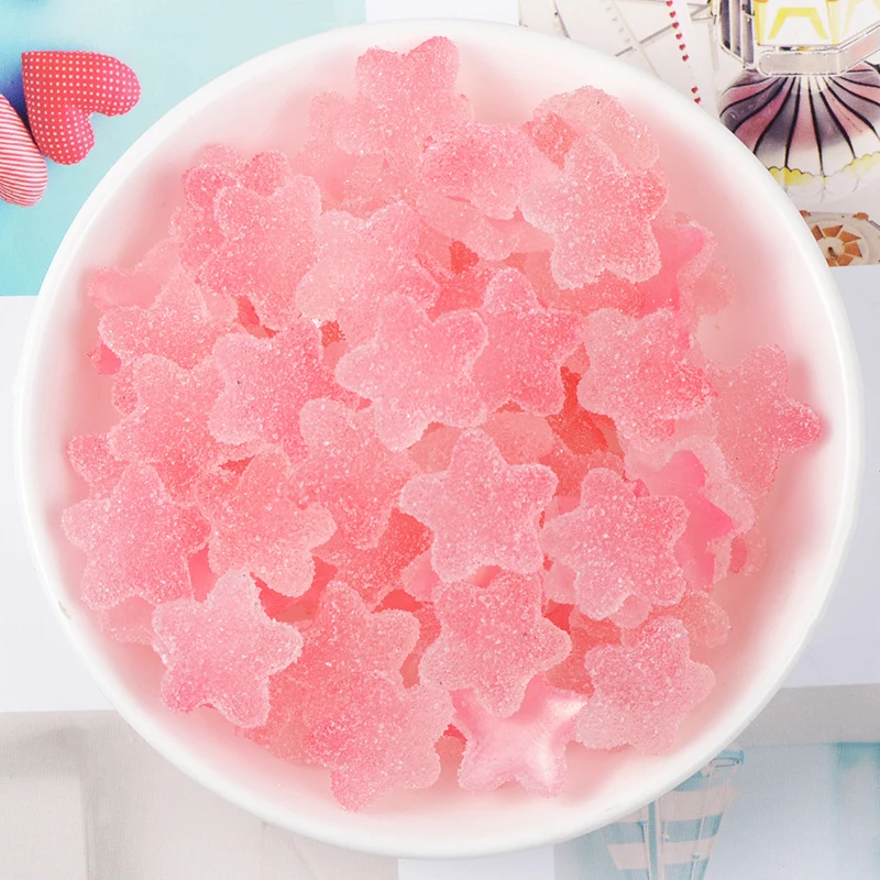 Boxi5pcs/10pcs/pack Slime Charms Resin Star Additives Supplies DIY Kit Filler Decor For Fluffy Clear Cloud Slime Clay