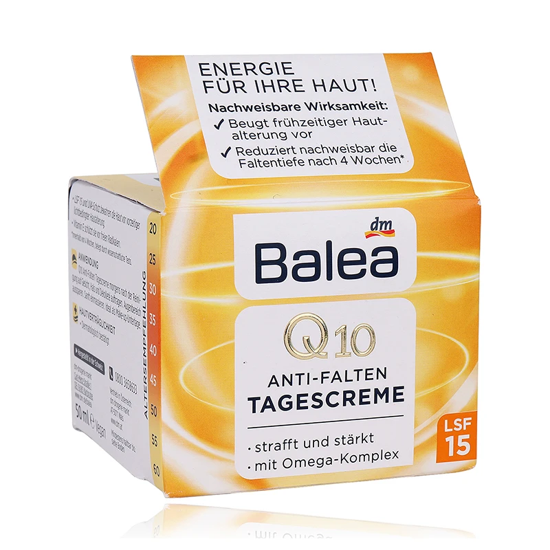 Germany Balea Q10 Anti-wrinkle Day Cream+Night Cream VitaminE Cream Reduce wrinkles fine lines SkinCare regeneration cream Vegan image 3