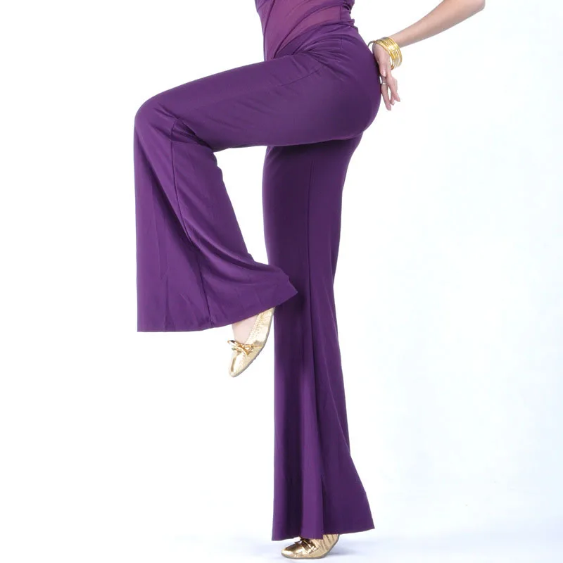 Spodnie do tańca brzucha XL Crystal Cotton z wysokim stanem, rozszerzane spodnie do jogi, modelujące sylwetkę, wyszczuplające legginsy bootcut dla kobiet.