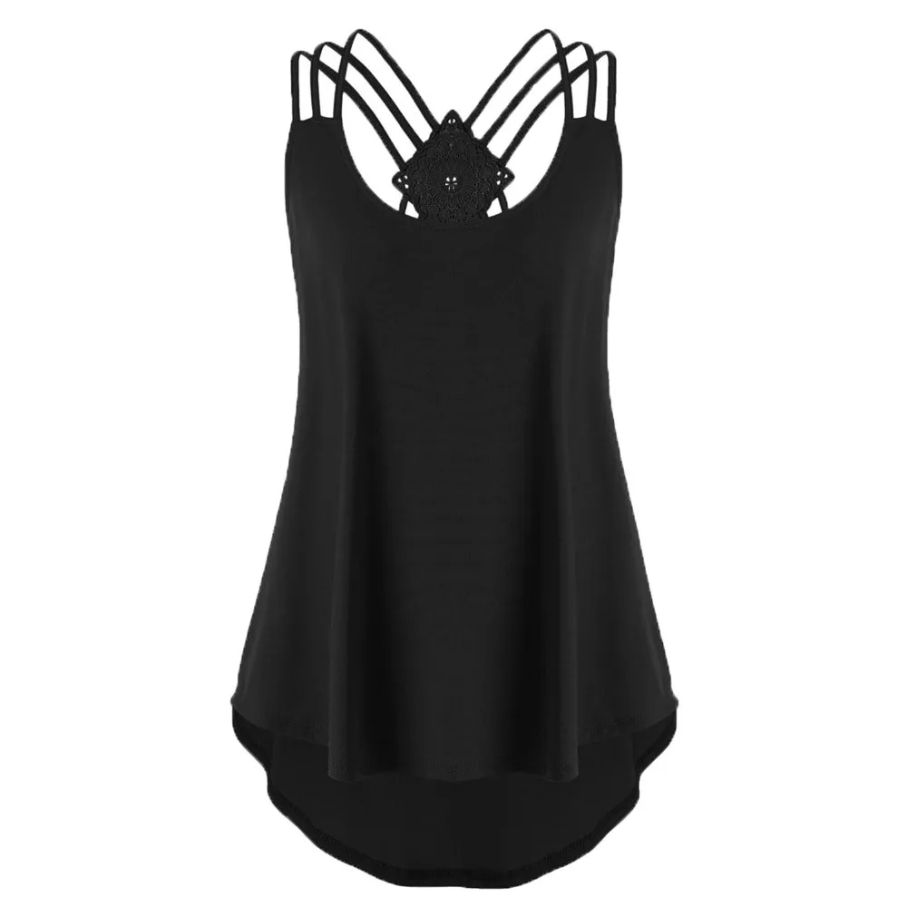 Sexy Female Bandage High Low Tank Tops Fashion Women Vest Sleeveless Womens Camisole Crop Tank Top Feminino Summer Woman Clothes