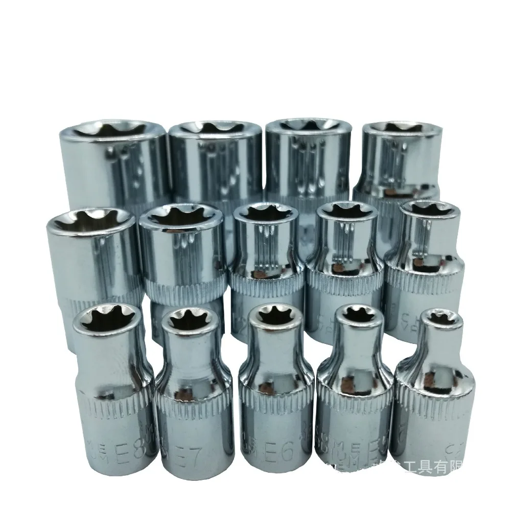 Milda Nieuwe 14 Stks/set E Torx Ster Vrouwelijke Bit Socket Set 1/2 "3/8" 1/4 "Drive E4-e24 Repair Tool Hand Tool Set Hoge Quanlity