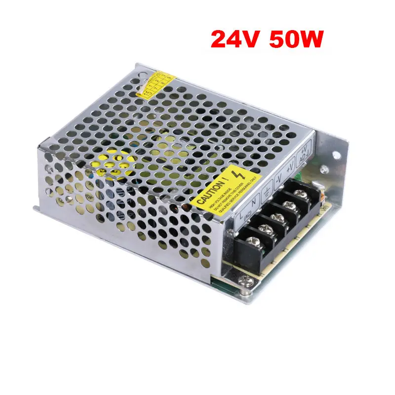 Switching 24v 2a 50W power supply 24V 50W led driver 50W DC24V,Aluminum AC110V 220V to 24V light transformer for led strip light