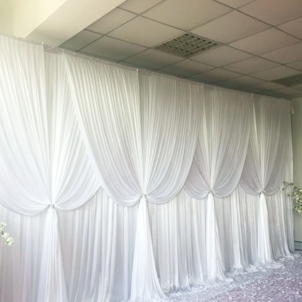 Imagem -06 - Cortinas Pretas Brancas Nomânticas para 3m x 6m Decoração de Festas Casamento Evento Novo Imperdível