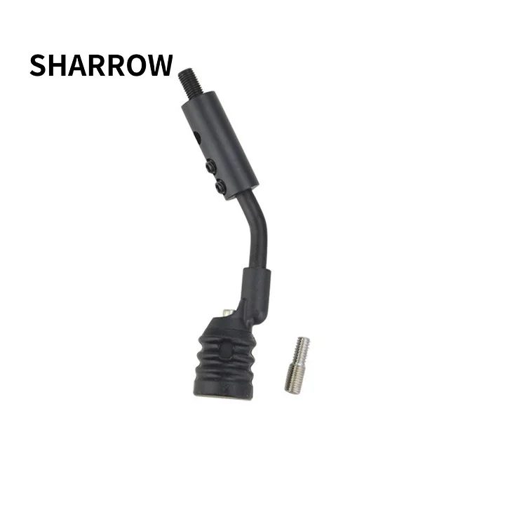 1PCS Black Aluminum Alloy Rubber Compound Bow Stop Bracket Balance Arrow Stabilizer Fixed String Stability Archery