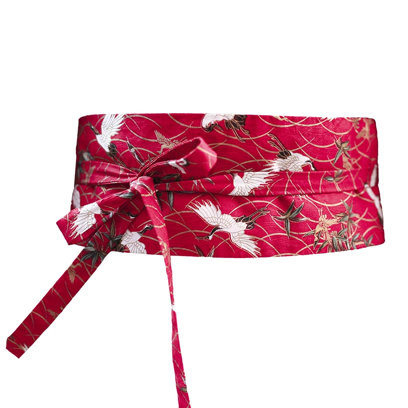 High quality Japanese forward and wind the bronzing ancient cranes waist belt