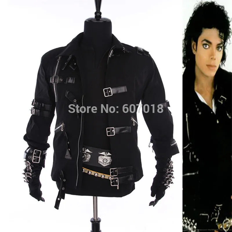 Rzadko MJ Michael Jackson czarna bawełniana elastyczna szczupła zła kurtka kostiumowa odzież dla mężczyzny uwielbia gwiazdy