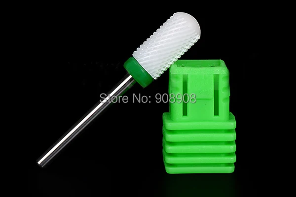 1pcs New Coarse Ceramic Nail Drill Bit White Remove Foot Ceramic Bit File Manicure Pedicure 3/32'' Shank Nail Art Machine Tools