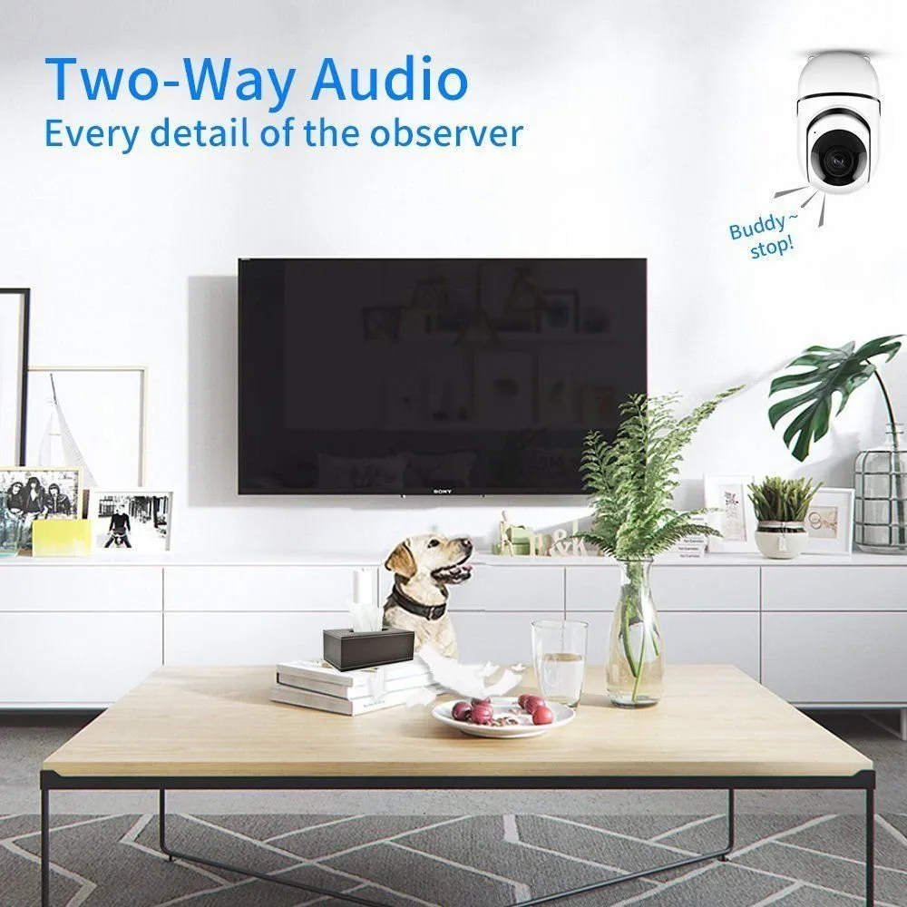 2MP 1080P YCC365/Yoosee/Tuya APP Wireless PTZ Intercom WIFI IP Camera AI Humanoid Detection Home Security Baby Monitor