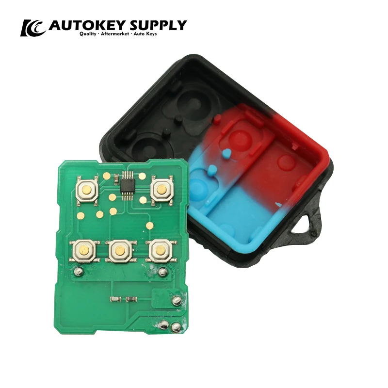 AutokeySupply AKFDC412-34H 3/4 Buttons Remote Key Fob Complete 433/315Mhz FCC GQ43VT11T ID 4010-C1 For Ford