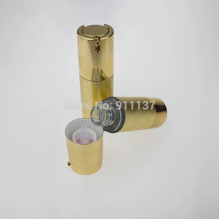 

ZA213 gold 30ml airless pump bottles wholesale , 30ML airless pump cosmetic packaging , pp 30 ml airless pump dispenser