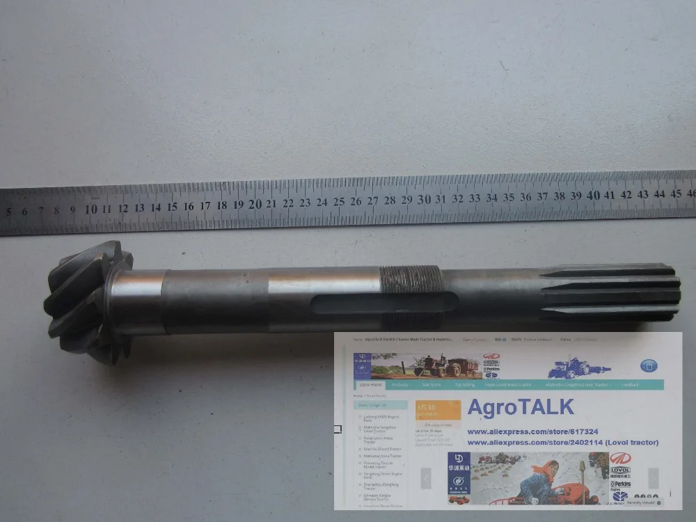 SPIRAL BEVEL เกียร์เพลาสำหรับ Dongfeng รถแทรกเตอร์ DF200 250,หมายเลขชิ้นส่วน: 200.38.127 + 200.38.118