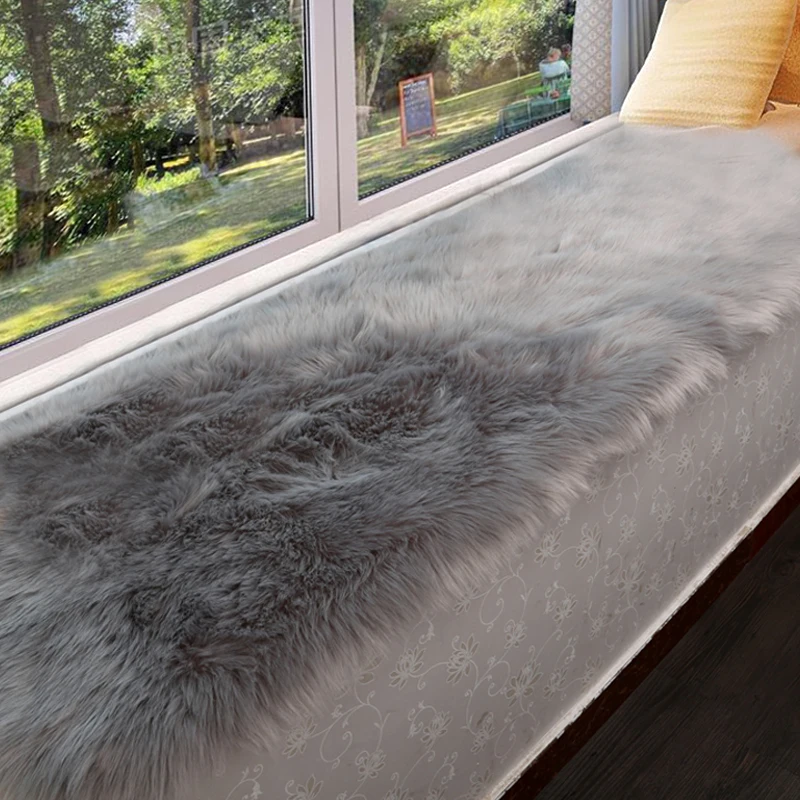 White Faux Fur Rug Soft Faux Sheepskin Carpets for living room Bedroom Big Area Rugs Shaggy Fur Plush Long Hair Solid Mat/Carpet