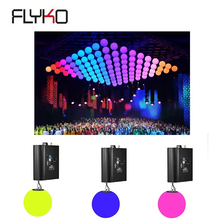 

Free shipping led kinetic ball stage light winchs for stage backdrop